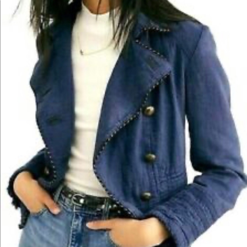 Free People Night Sky Military Cadet blazer
